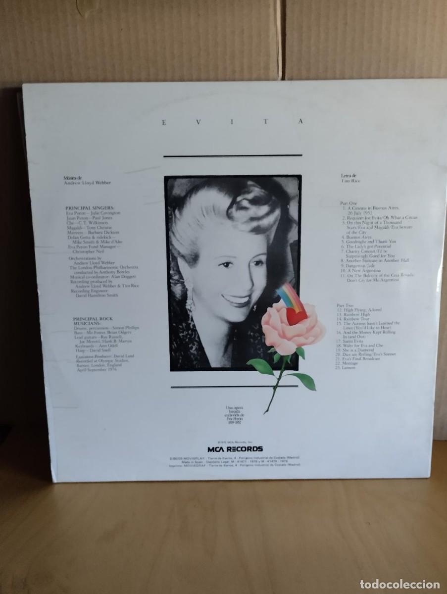 Discos de vinilo: ANDREW LLOYD WEBBER ---- EVITA - Foto 2