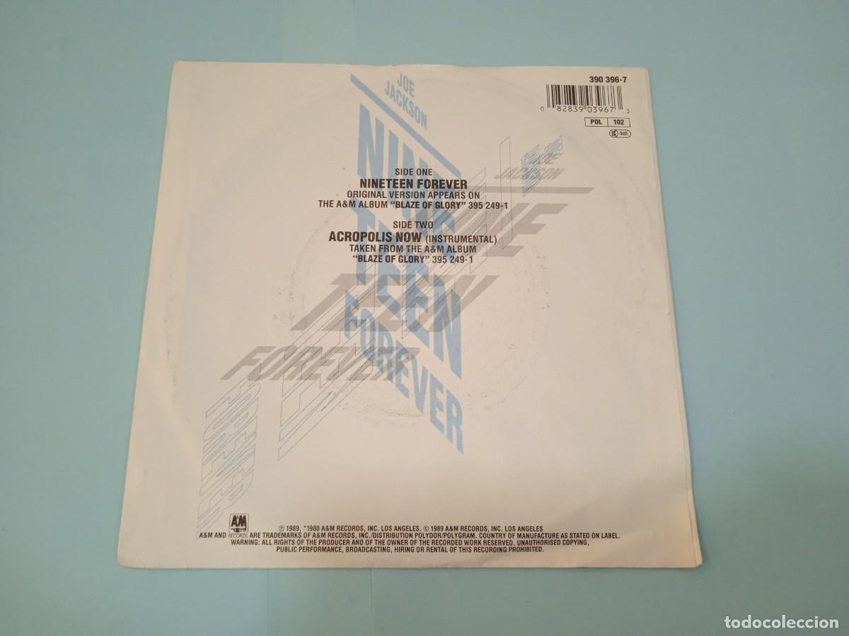 Discos de vinilo: Single Joe Jackson - Nineteen Forever - Foto 3