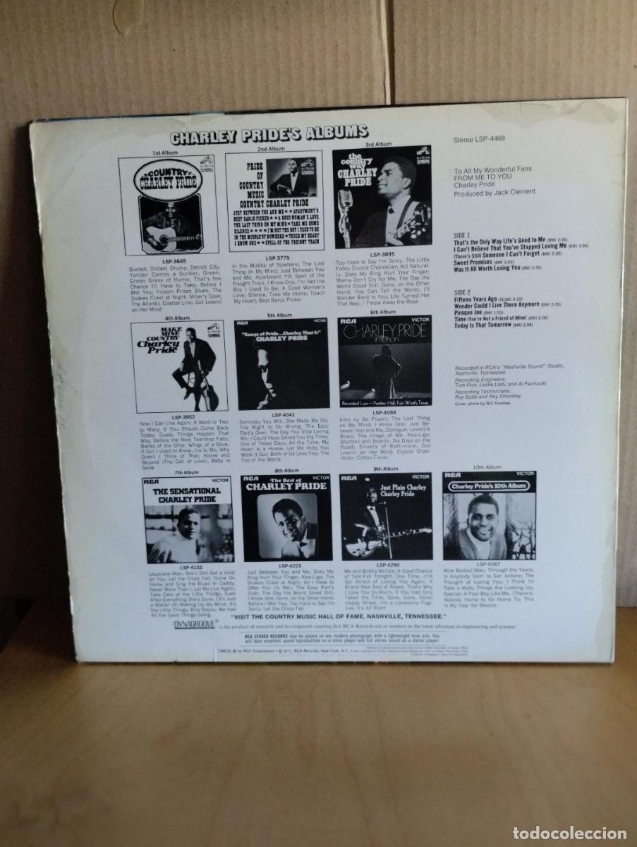 Discos de vinilo: CHARLEY PRIDE ---- FROM ME TO YOU - Foto 2