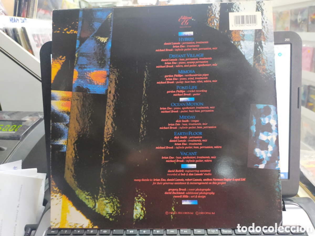 Discos de vinilo: Michael brook,eno & Daniel lanois LP Hybrid 1985 - Foto 3