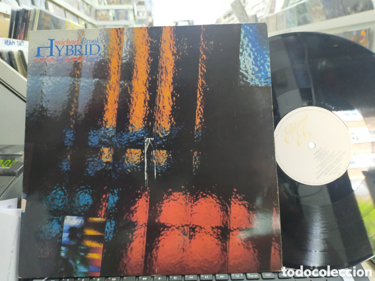 Discos de vinilo: Michael brook,eno & Daniel lanois LP Hybrid 1985 - Foto 1