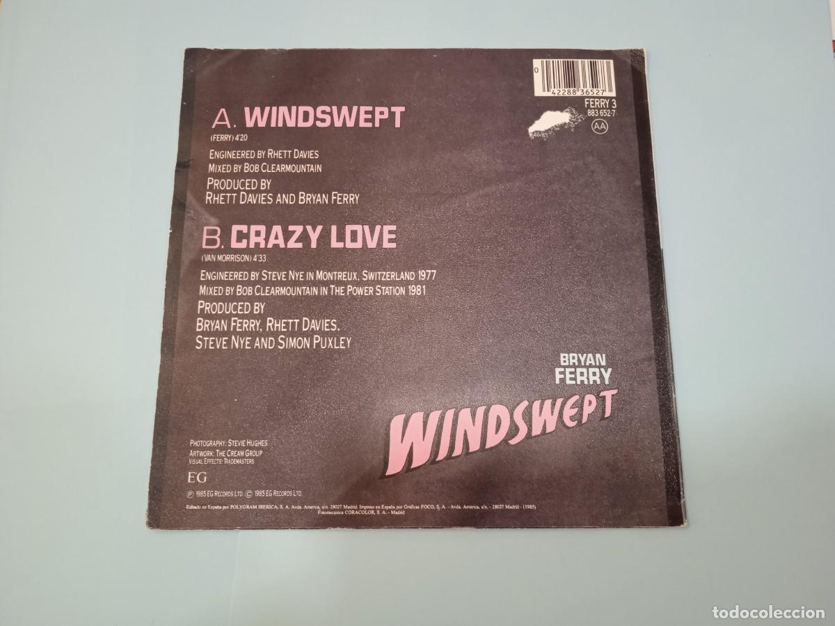 Discos de vinilo: Single Bryan Ferry - Windswept (ed. espa&ntilde;ola) Roxy Music - Foto 2