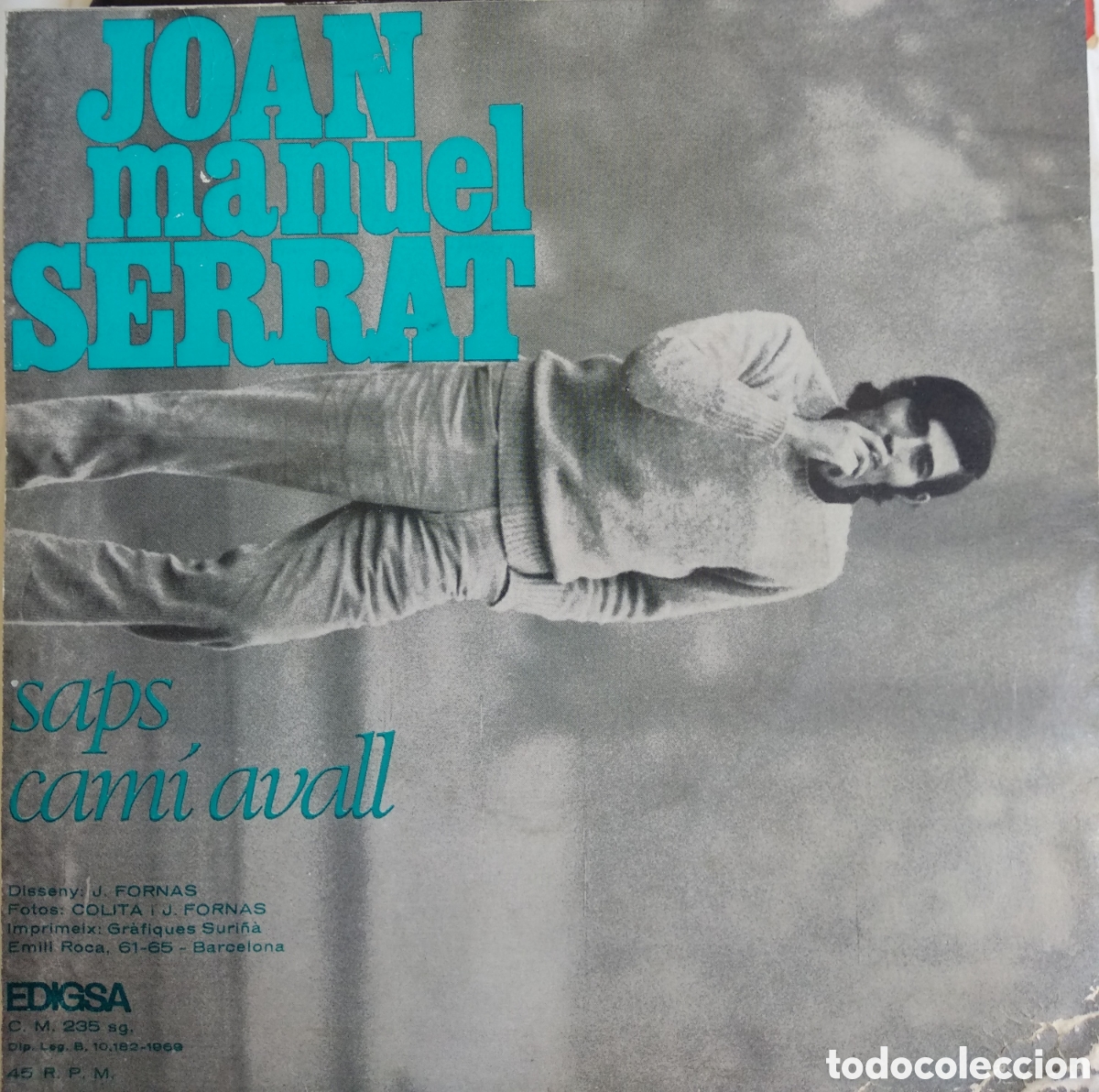 Discos de vinilo: *JOAN MANUEL SERRAT, SAPS, SPAIN, EDIGSA, 1969, CS.2 - Foto 2