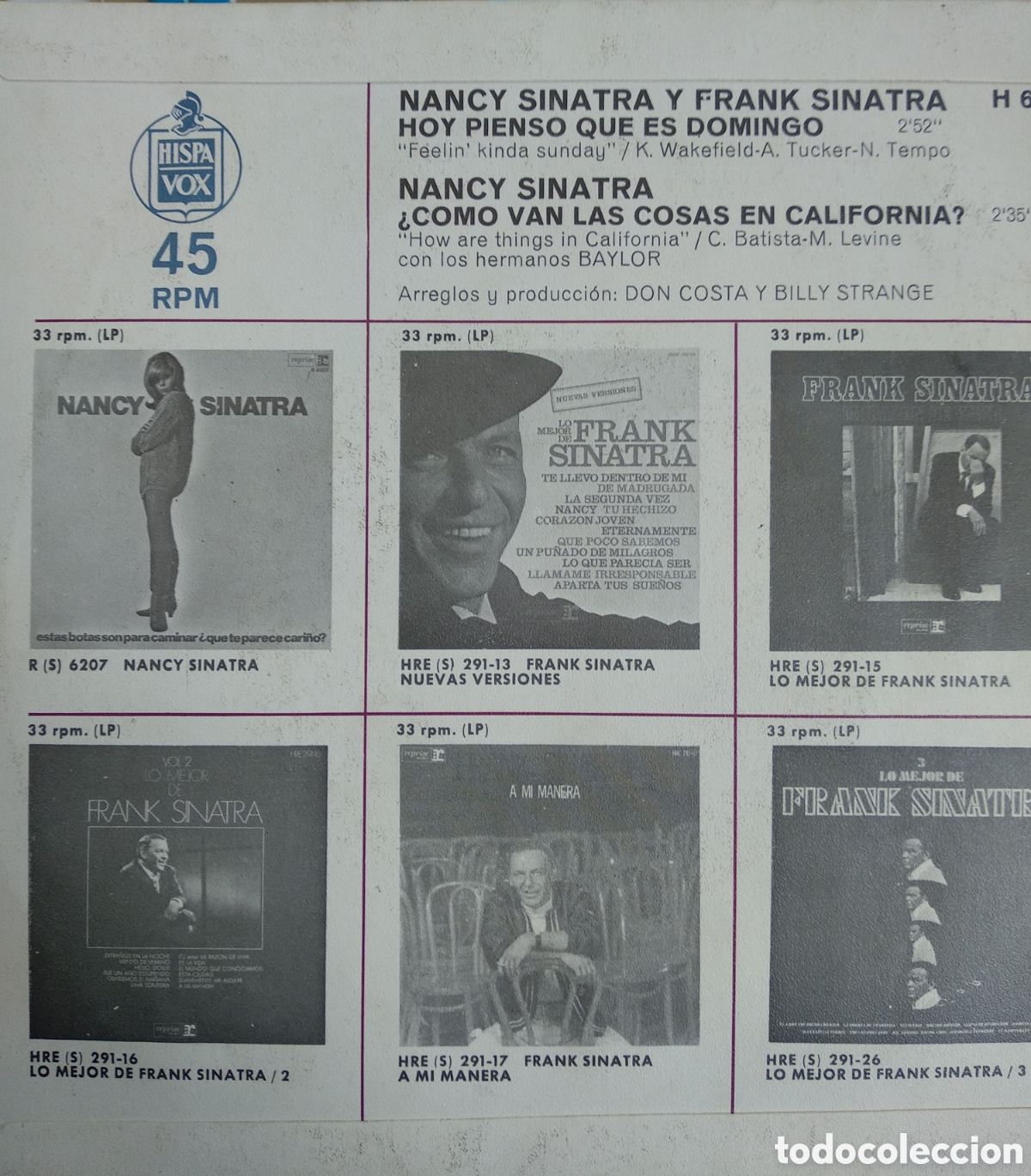 Discos de vinilo: NANCY & FRANK SINATRA, SPAIN, REPRISE, 1971, casa - Foto 2