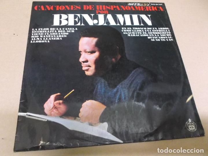 Discos de vinilo: BENJAMIN (LP) CANCIONES DE HISPANOAMERICA A&Ntilde;O &ndash; 1969 - Foto 1
