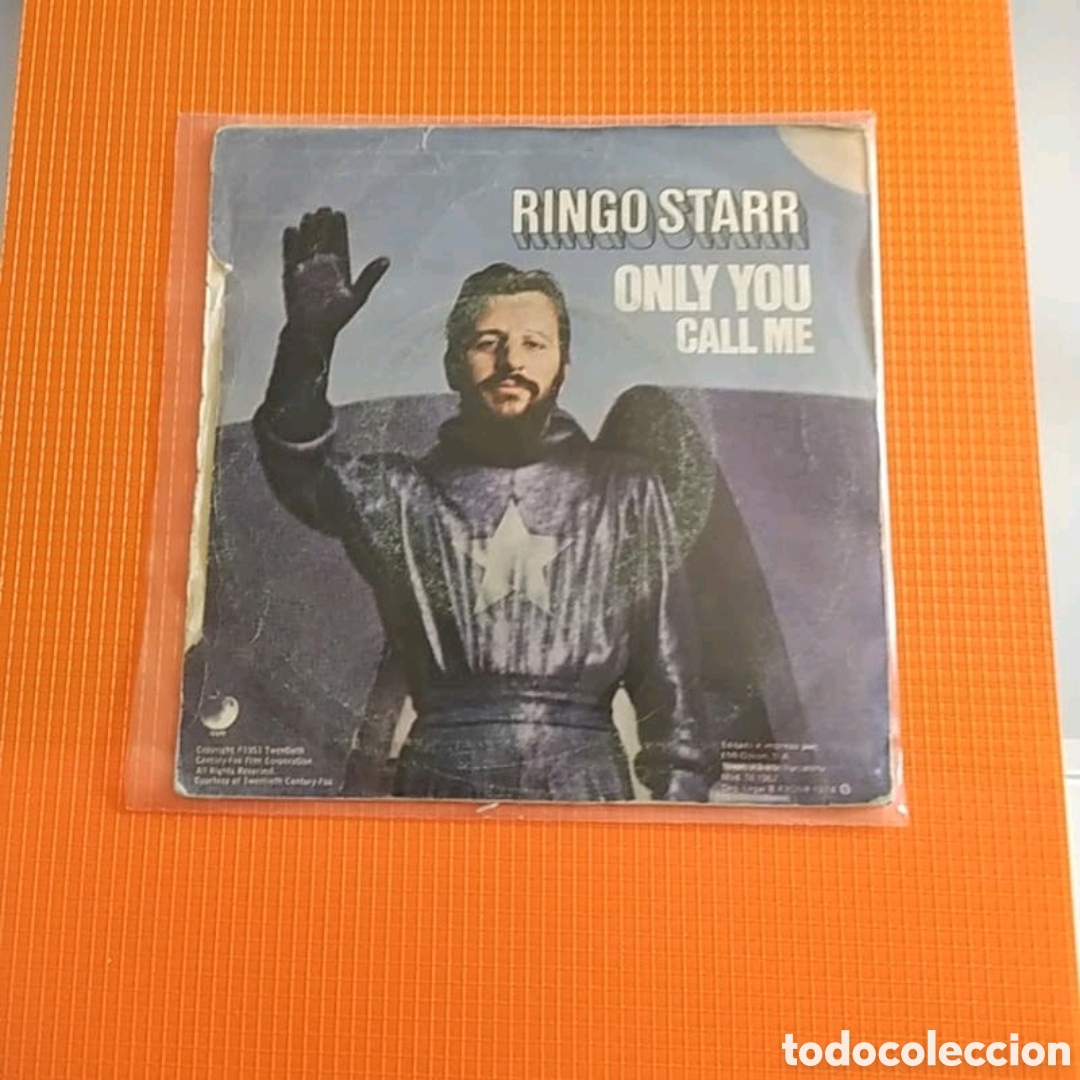 Discos de vinilo: Single Ringo Starr (Beatles) Only You / Call me - Foto 2
