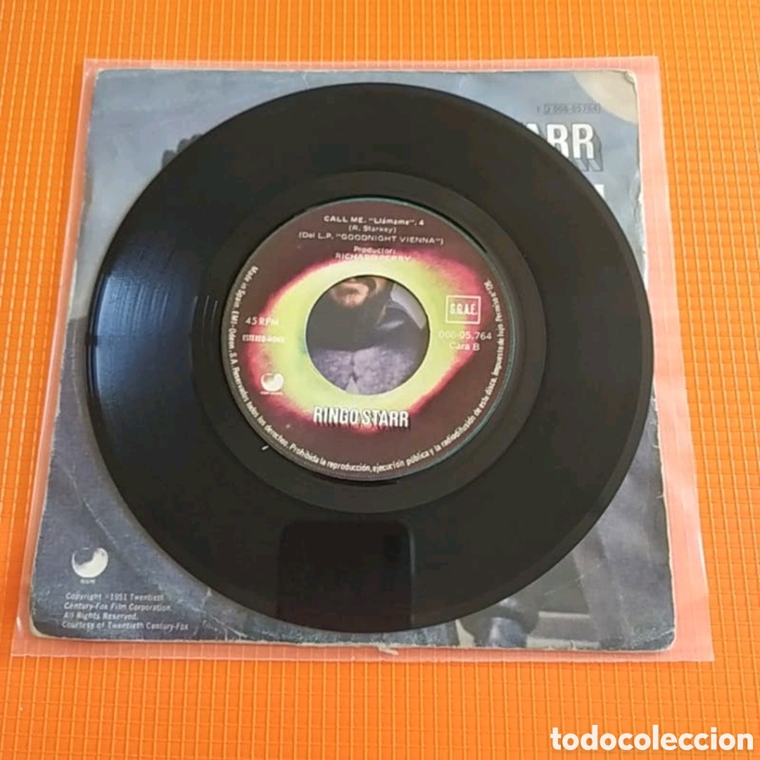 Discos de vinilo: Single Ringo Starr (Beatles) Only You / Call me - Foto 4