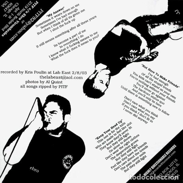 Discos de vinilo: Punch In The Face &ndash; Dumb Hardcore E.P. - Foto 3