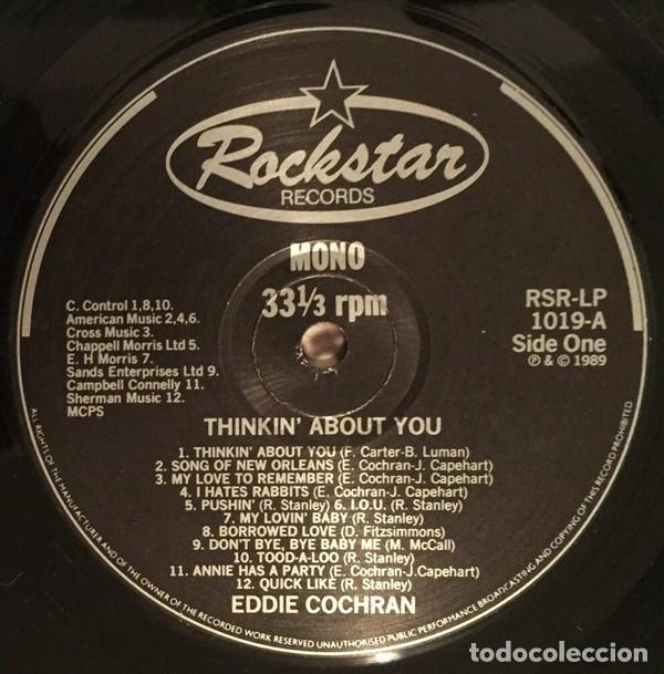 Discos de vinilo: Eddie Cochran &lrm;&ndash; Thinkin About You - LP - Foto 3