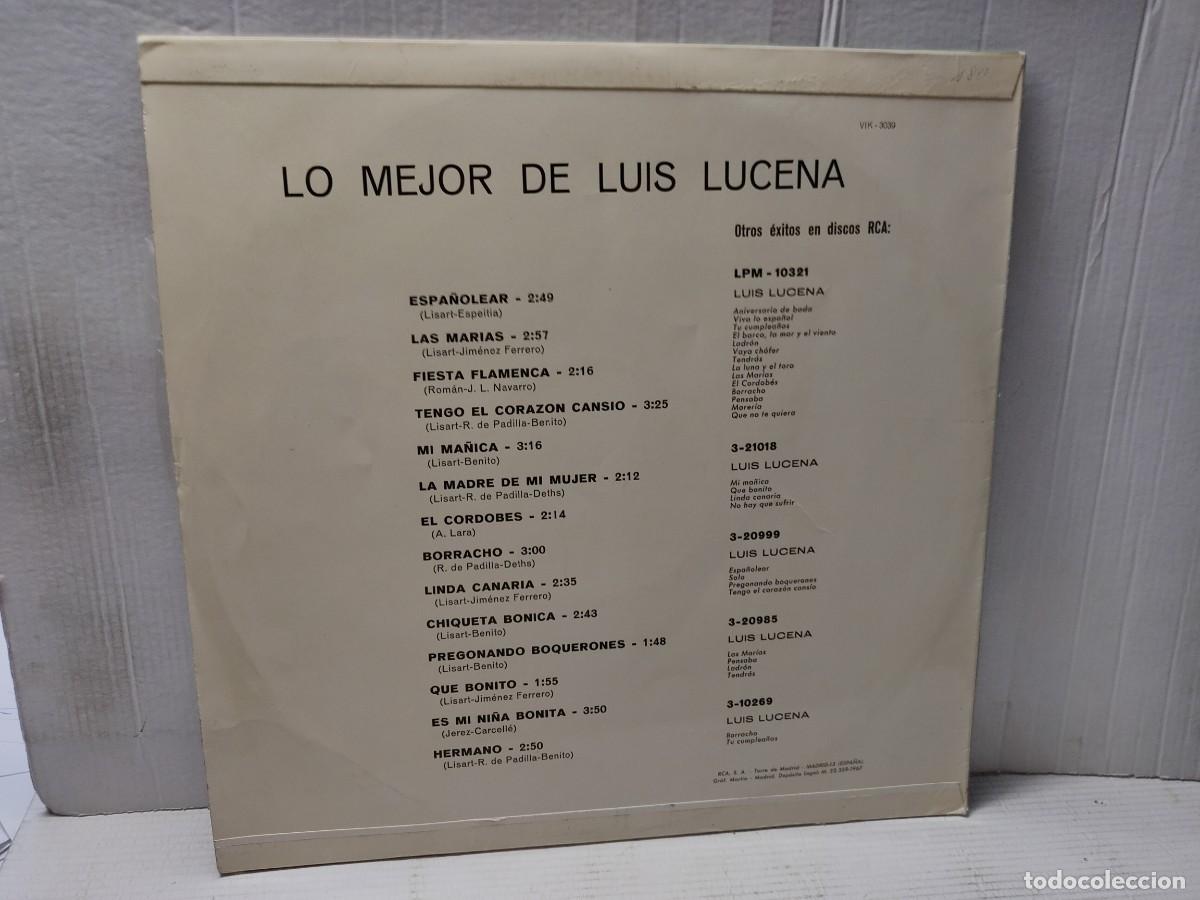 Discos de vinilo: LP - LUIS LUCENA - LO MEJOR - VIK 1967 - Foto 2