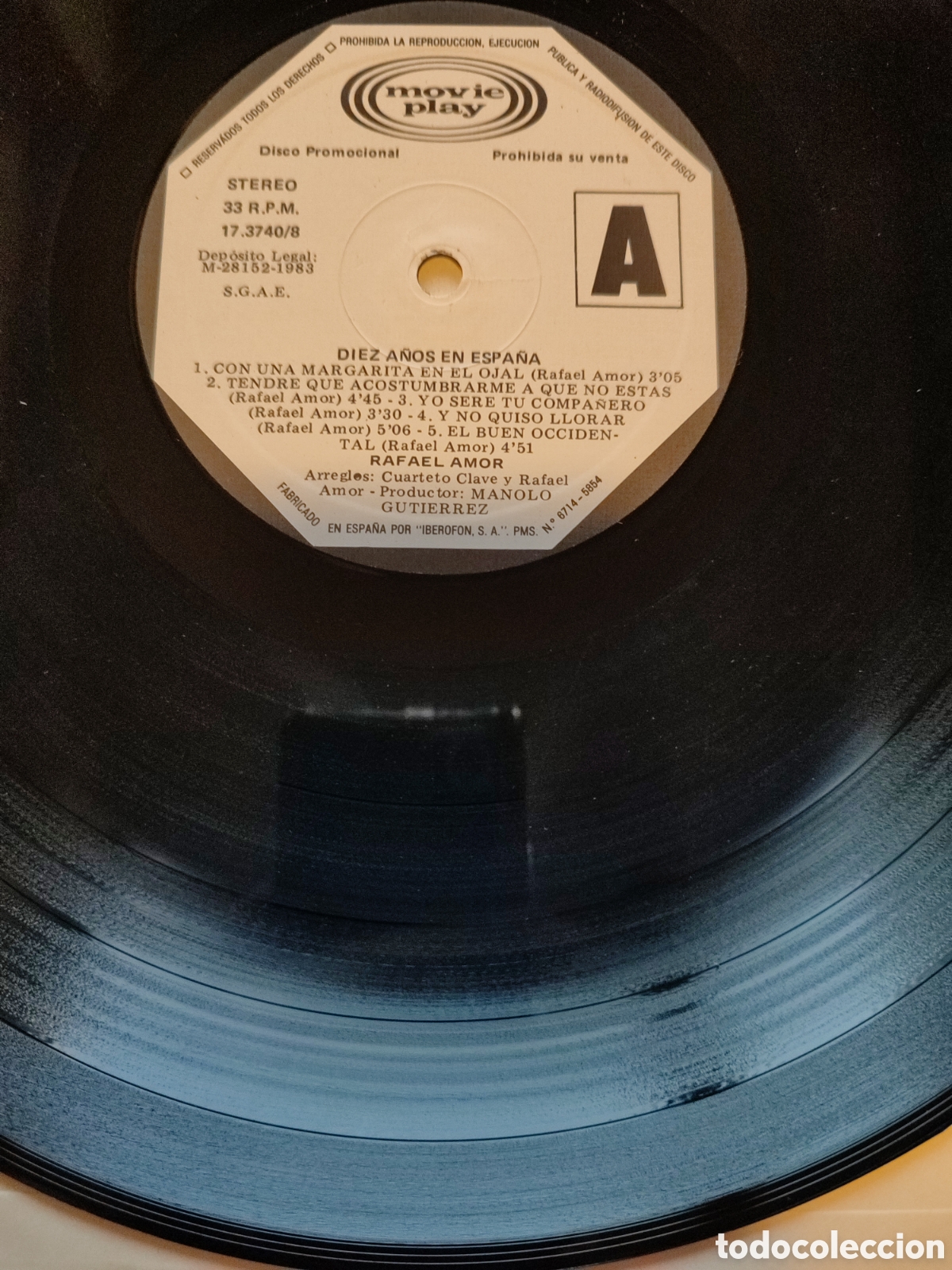 Discos de vinilo: Rafael Amor - 10 a&ntilde;os en Espa&ntilde;a - Foto 3