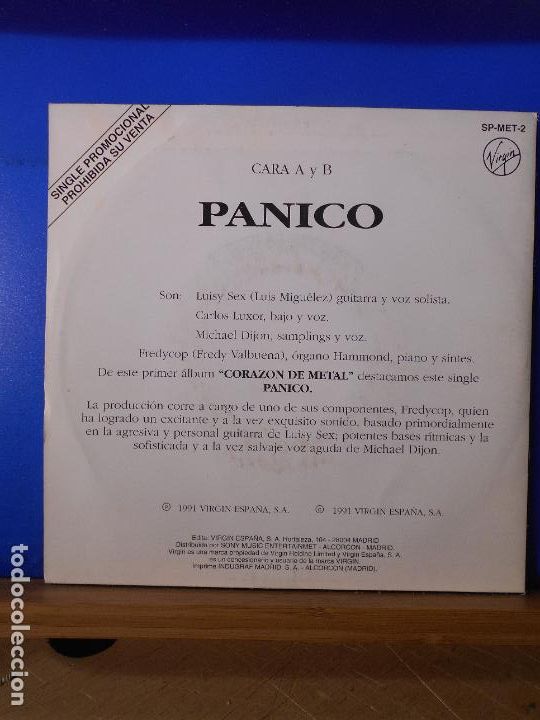 Discos de vinilo: VINILO SINGLE - METALICOS &rdquo;PANICO&rdquo; ES.91 - Foto 2