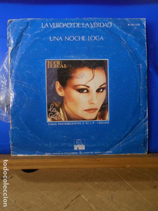 Discos de vinilo: ROCIO DURCAL-SINGLE LA VERDAD DE LA VERDAD - Foto 2
