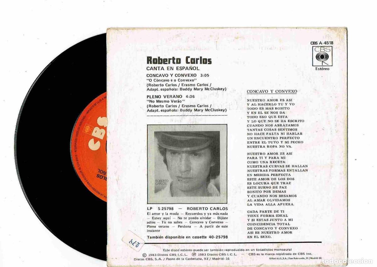 Discos de vinilo: Roberto Carlos - C&oacute;ncavo y Convexo. 1983. - Foto 2