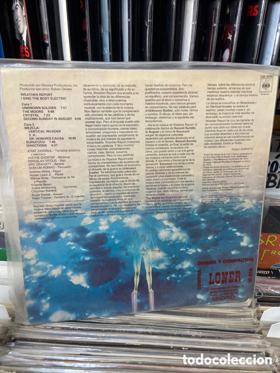 Discos de vinilo: Weather report, i sing using the body electric - Foto 2