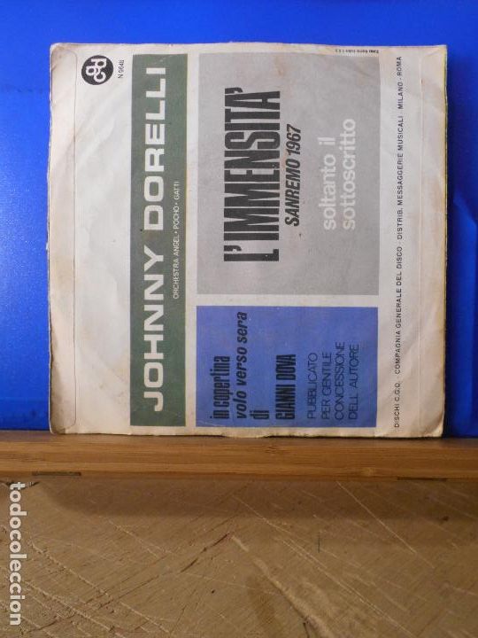 Discos de vinilo: Johnny Dorelli &ndash; L&rsquo;Immensit&agrave; Single - - Foto 2