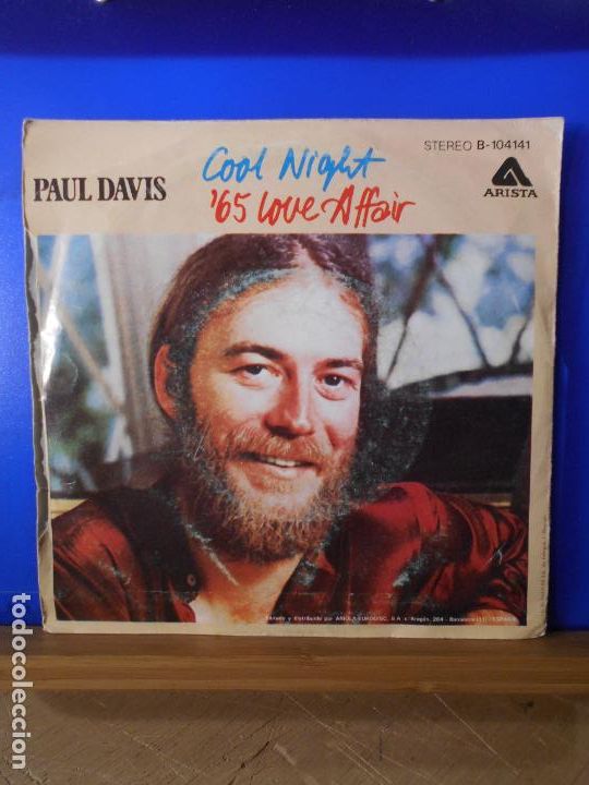 Discos de vinilo: PAUL DAVIS - SINGLE - COOL NIGHT - Foto 2