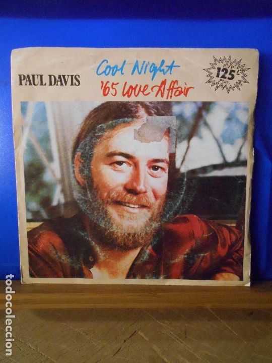 Discos de vinilo: PAUL DAVIS - SINGLE - COOL NIGHT - Foto 1