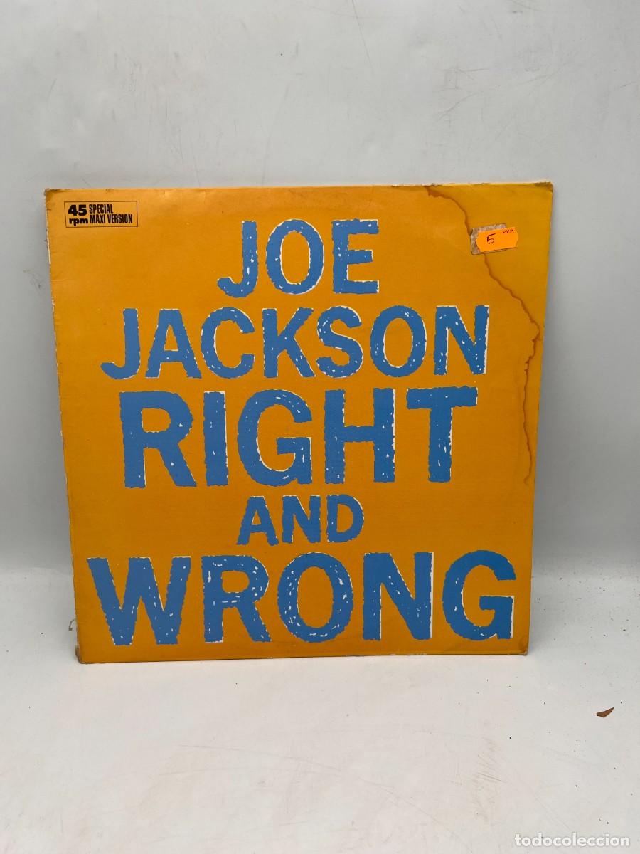 Discos de vinilo: MAXI-SINGLE - JOE JACKSON - RIGHT AND WRONG - A&M RECORDS - MADRID 1986 - Foto 1