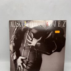 Discos de vinilo: LP - ALASKA + DINARAMA = DIEZ - SOSPECHAS / BAILANDO - ENCARTE - HISPAVOX - MADRID 1987