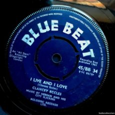 Dischi in vinile: CLANCEY ECCLES - RIVER JORDAN / I LIVE AND I LOVE - SINGLE UK 1961 - BLUE BEAT