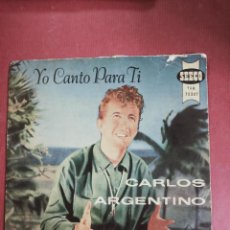 Discos de vinilo: CARLOS ARGENTINO CON LA SONORA MATANCERA. YO CANTO PARA TI. BESAME PECHUNGUITA. MUÑEQUITA. ODEON.
