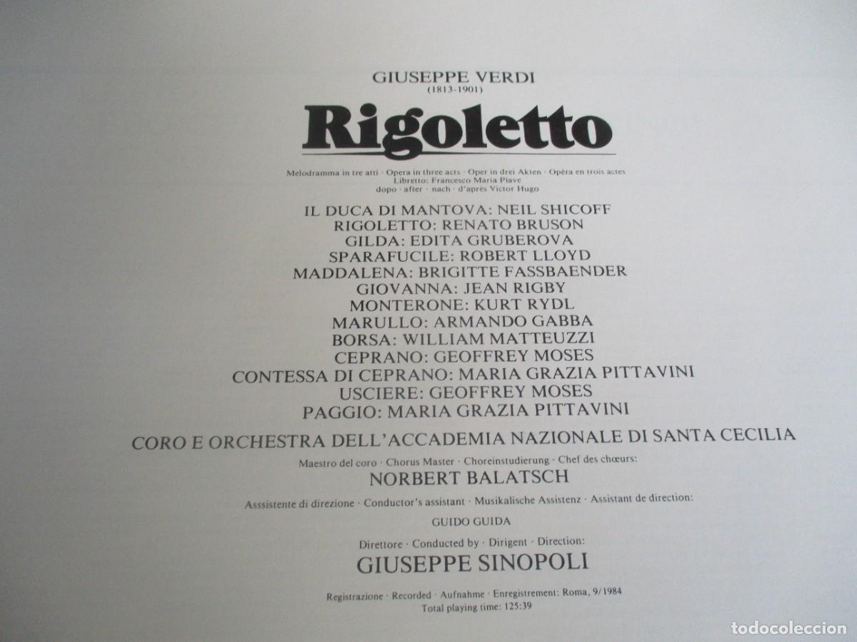 Discos de vinilo: VERDI Rigoletto (3Lp&acute;s) DI4414 - Foto 2