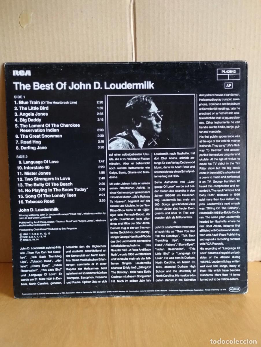 Discos de vinilo: JOHN D.LOUDERMILK ---- THE BEST OF - Foto 2