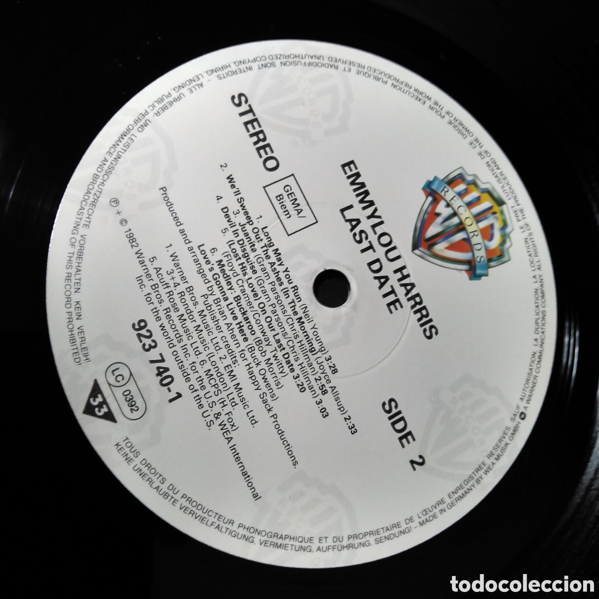 Discos de vinilo: EMMYLOU HARRIS - LAST DATE - LP - 1982 - Foto 4