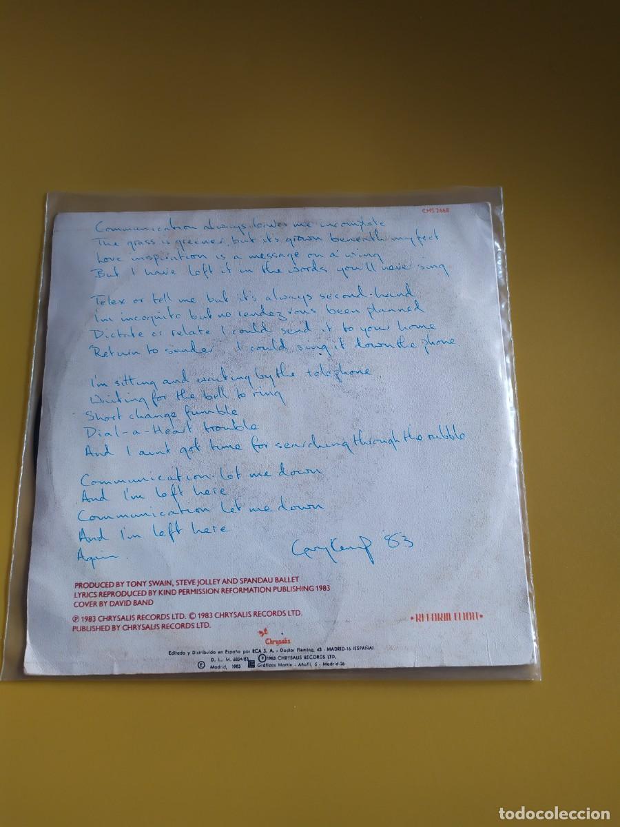 Discos de vinilo: Spandau Ballet - Communication 1983 - Foto 2