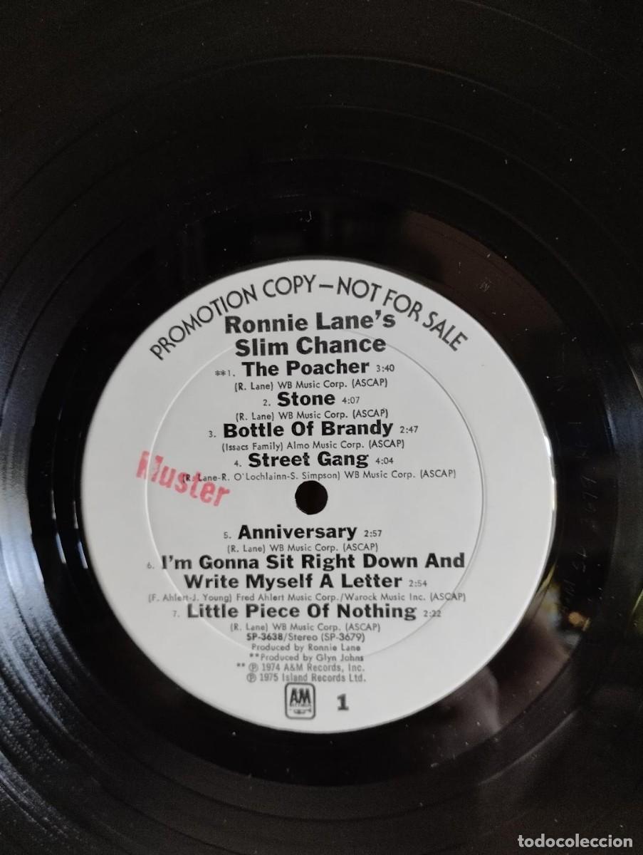Discos de vinilo: RONNIE LANE ---- SLIM CHANCE - Foto 2