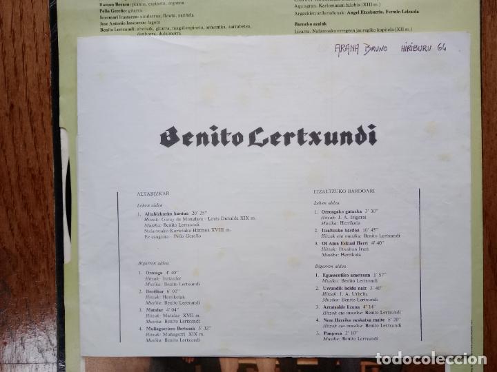 Discos de vinilo: Benito Lertxundi - Altabizkar + Itzaltzuko bardoari - Foto 7