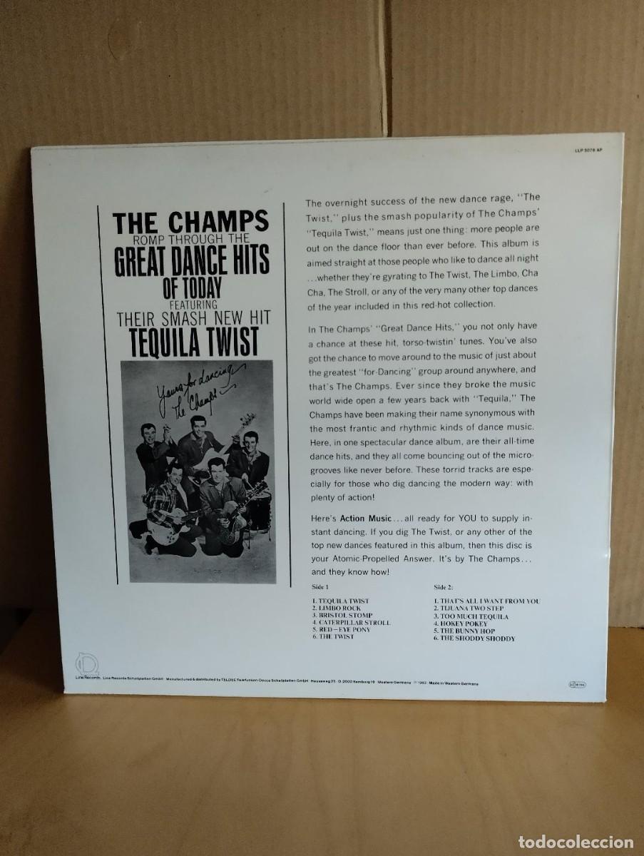 Discos de vinilo: THE CHAMPS ---- GREAT DANCE HITS - Foto 2