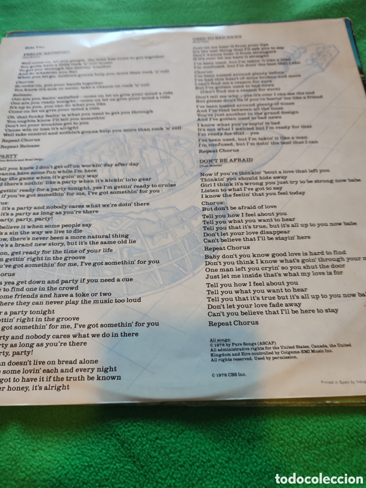 Discos de vinilo: Boston - No mires atr&aacute;s - Foto 6