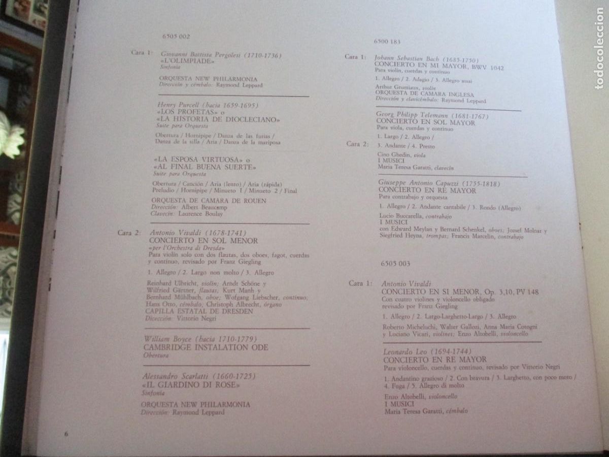 Discos de vinilo: EL TRIUNFO DEL BARROCO ( 6 LP&acute;s) DI4453 - Foto 3