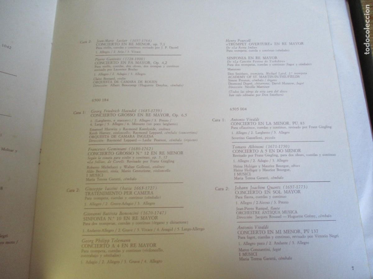 Discos de vinilo: EL TRIUNFO DEL BARROCO ( 6 LP&acute;s) DI4453 - Foto 4