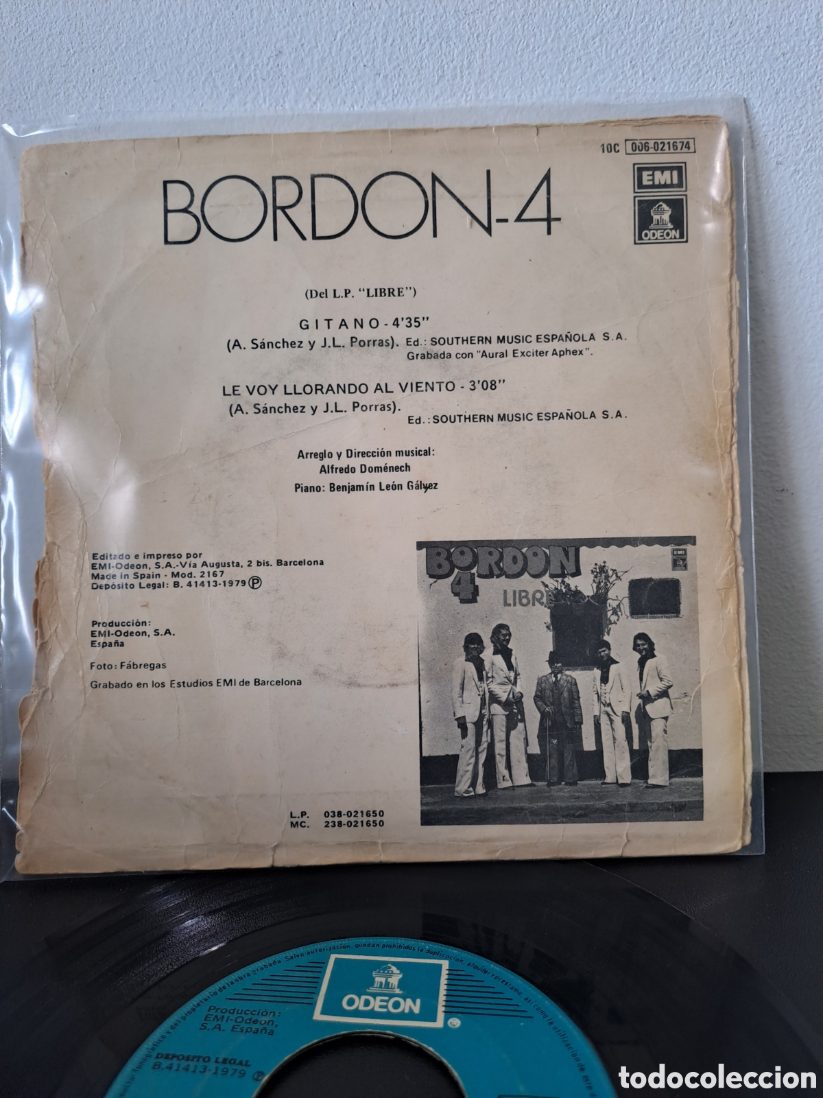 Discos de vinilo: BORDON 4. GITANO. - Foto 2
