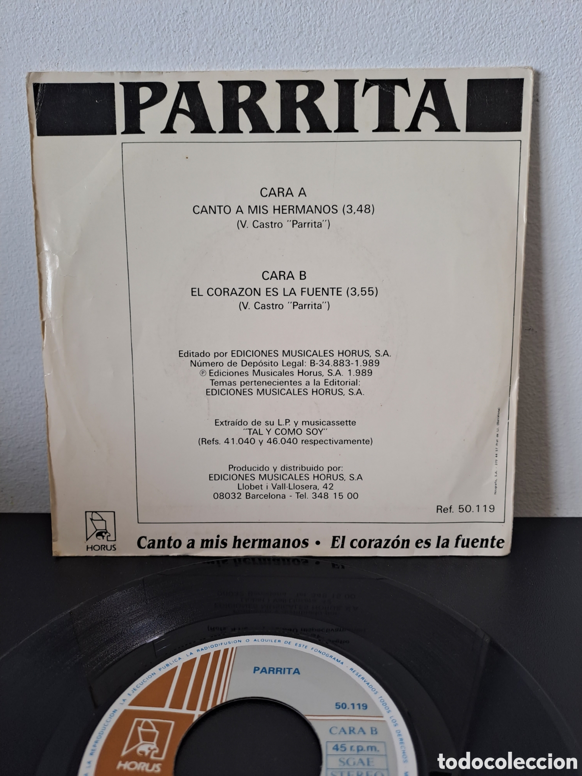 Discos de vinilo: PARRITA. CANTO A MIS HERMANOS. CASA - Foto 2