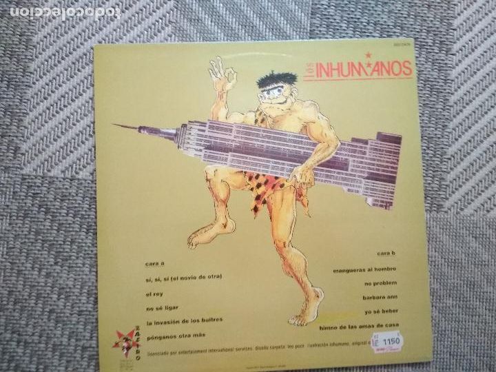 Discos de vinilo: LOS INHUMANOS . NO PROBLEM . ZAFIRO 1989 - Foto 2