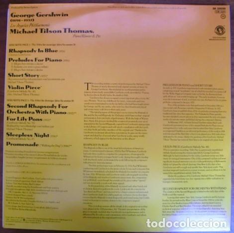 Discos de vinilo: Gershwin - Michael Tilson Thomas - LA Philharmonic &ndash; Rhapsody In Blue &bull; Second Rhapsody - etcFor - Foto 5