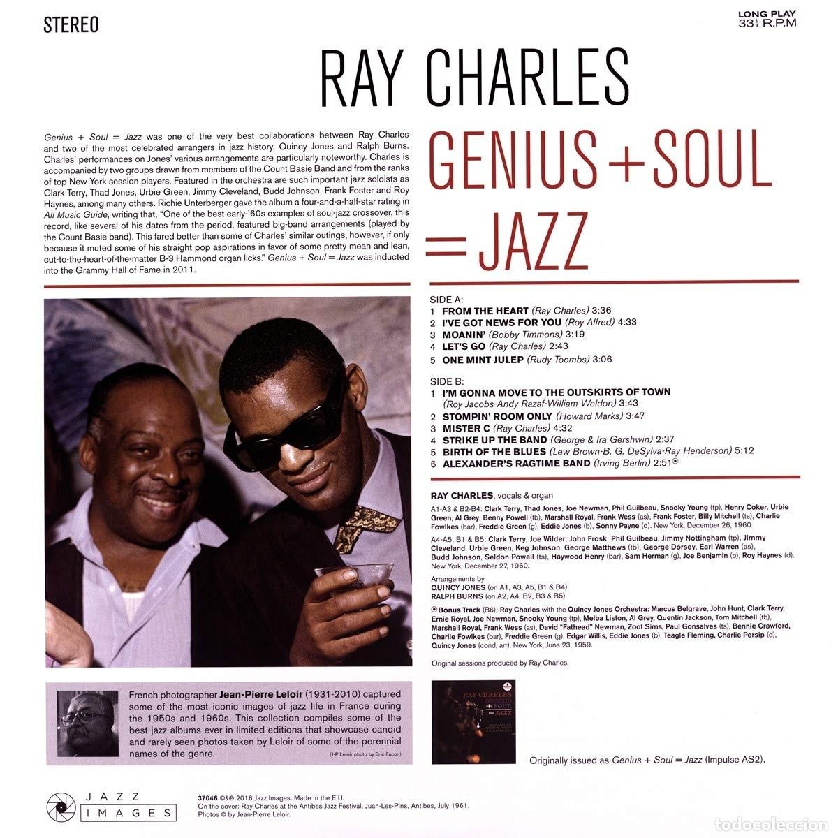 Discos de vinilo: Ray Charles &ndash; Genius + Soul = Jazz - Foto 2
