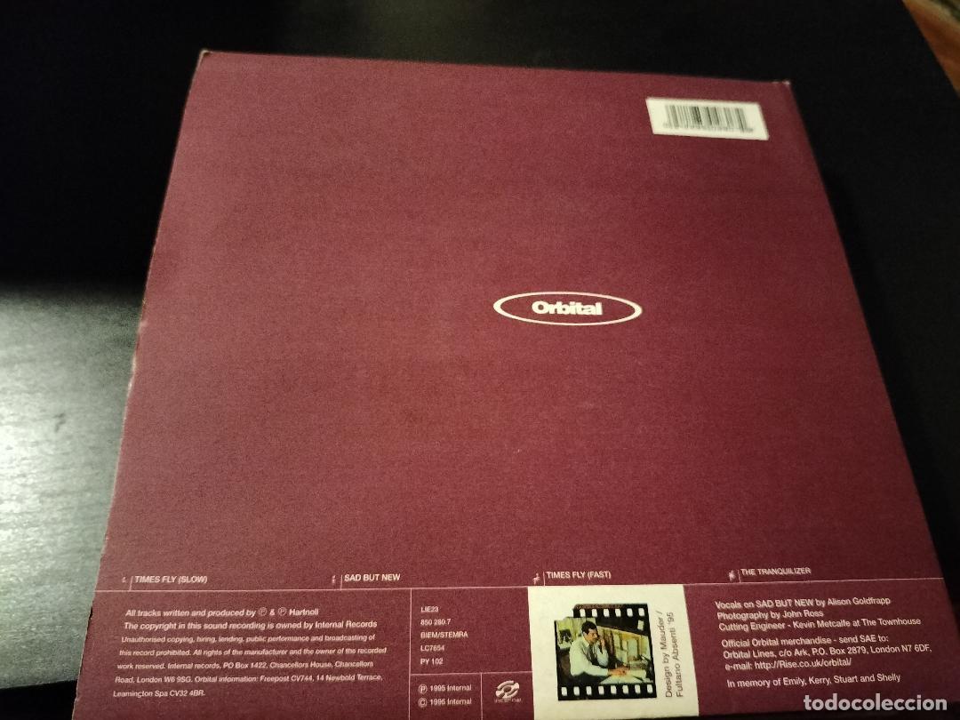 Discos de vinilo: ORBITAL - TIMES FLY 7&rdquo; SINGLE DOBLE INTERNAL 1995 TECHNO - Foto 1