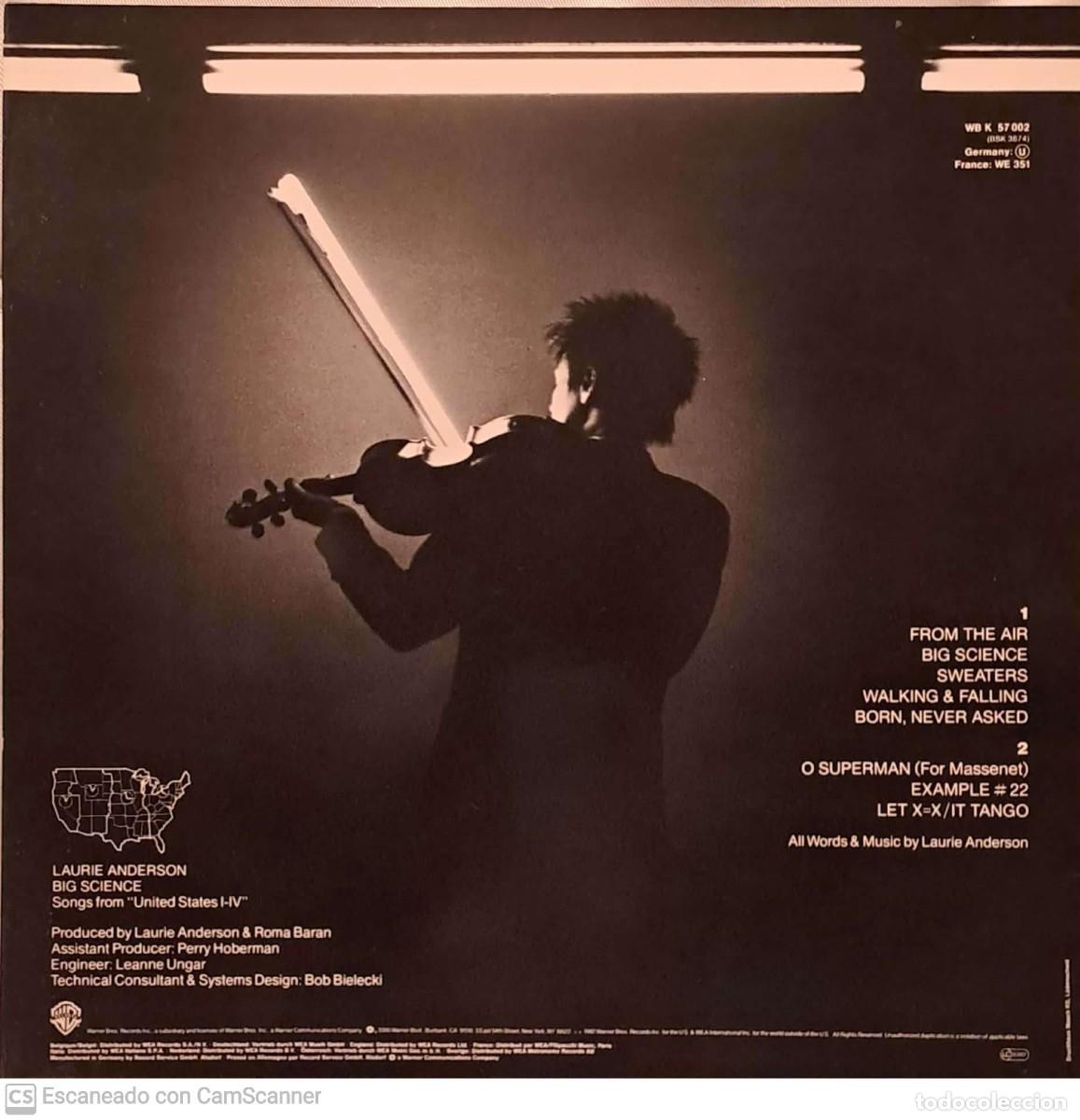 Discos de vinilo: Laurie Anderson &lrm;&ndash; Big Science - Foto 2