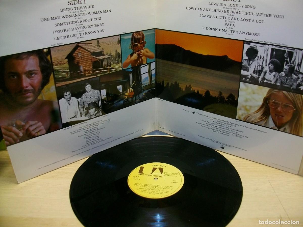 Discos de vinilo: Paul Anka: Anka LP 1974 - Foto 3