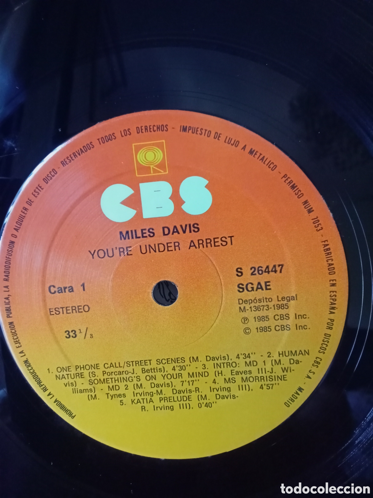 Discos de vinilo: MILES DAVIS 1986 . Original Spain CBS .perfecto - Foto 6