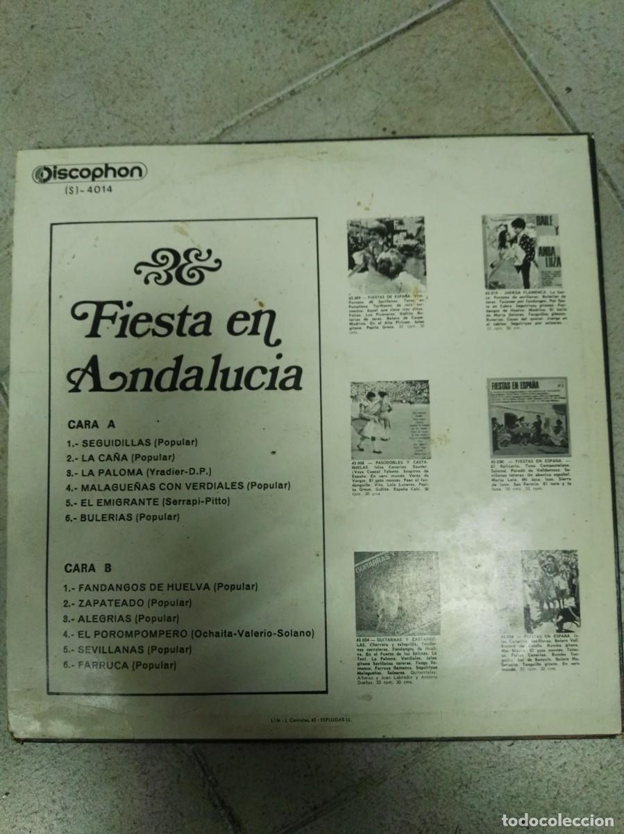 Discos de vinilo: LP FIESTA EN ANDALUCIA - Foto 2