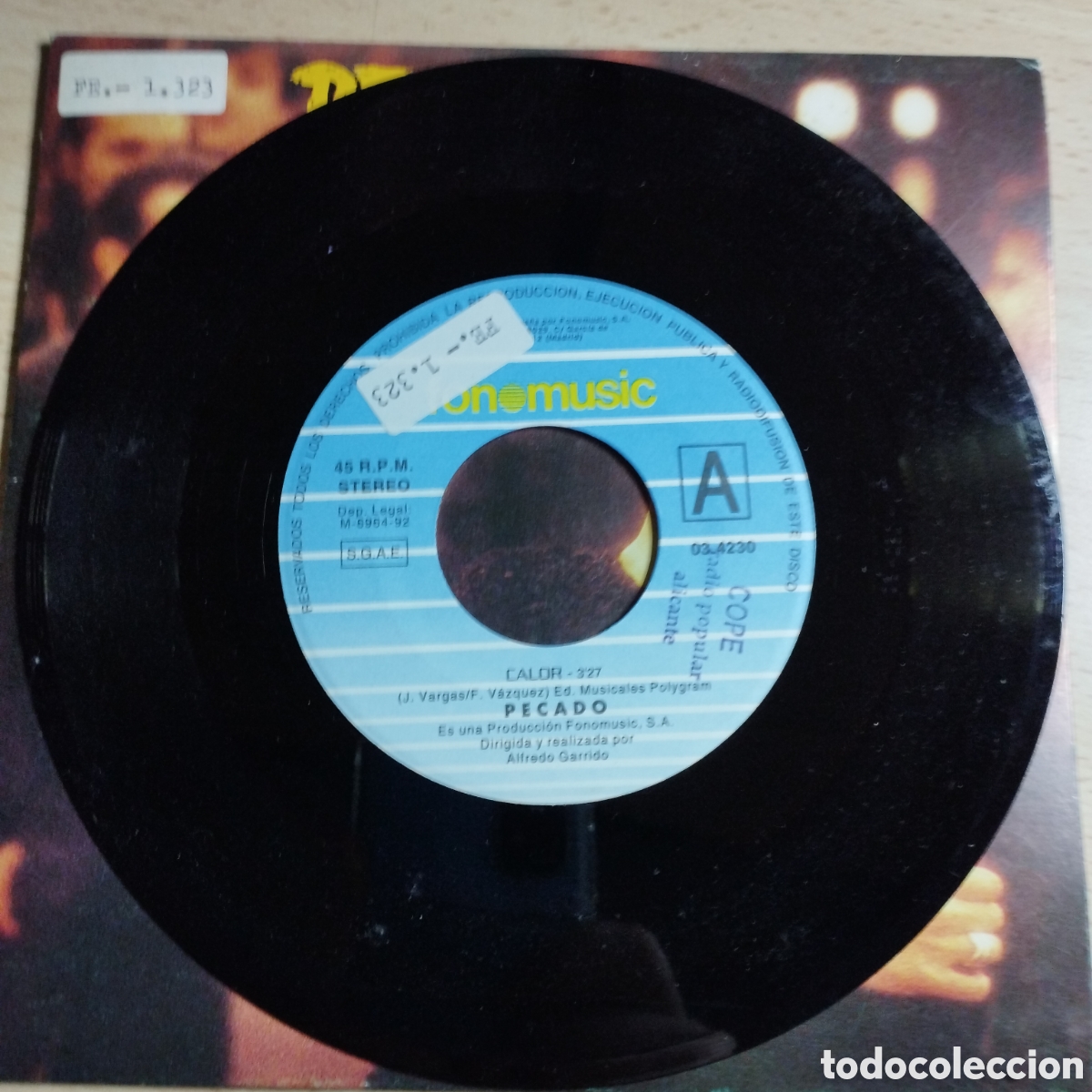 Discos de vinilo: Single 7&rdquo; Pecado 1992 Calor + Ya no est&aacute;s. - Foto 3