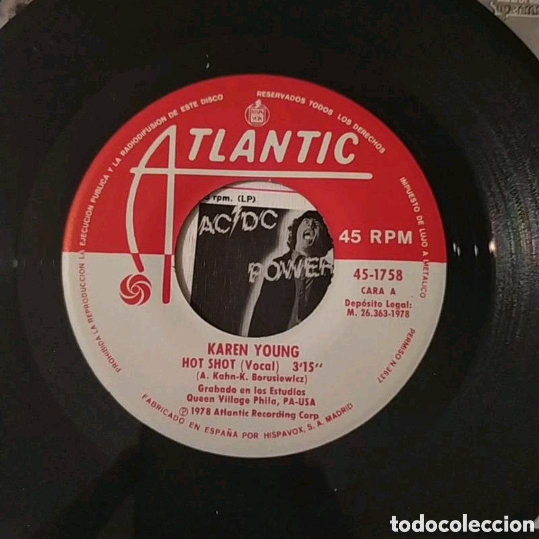 Discos de vinilo: Single Karen Young. Hot Shot - Foto 3