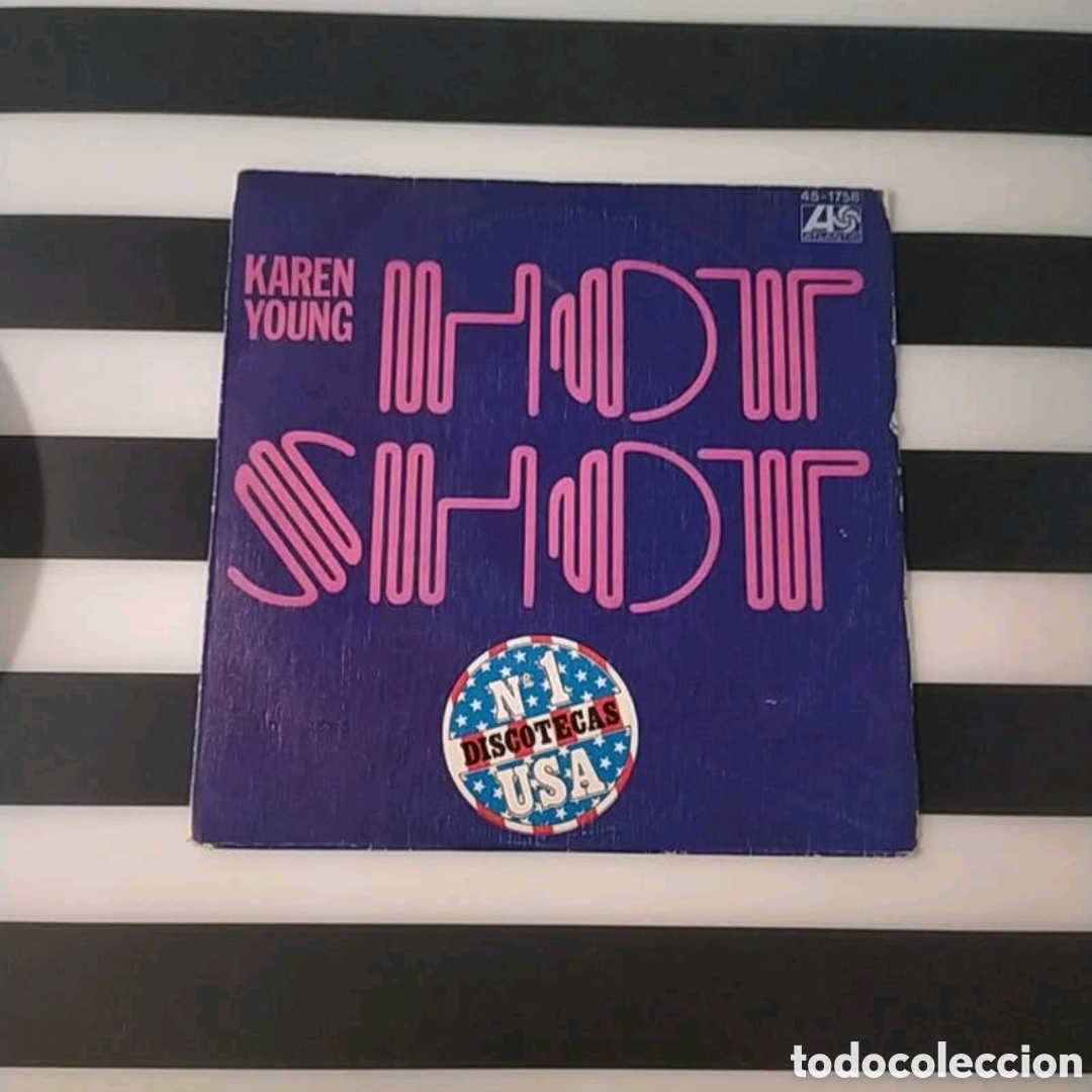 Discos de vinilo: Single Karen Young. Hot Shot - Foto 1