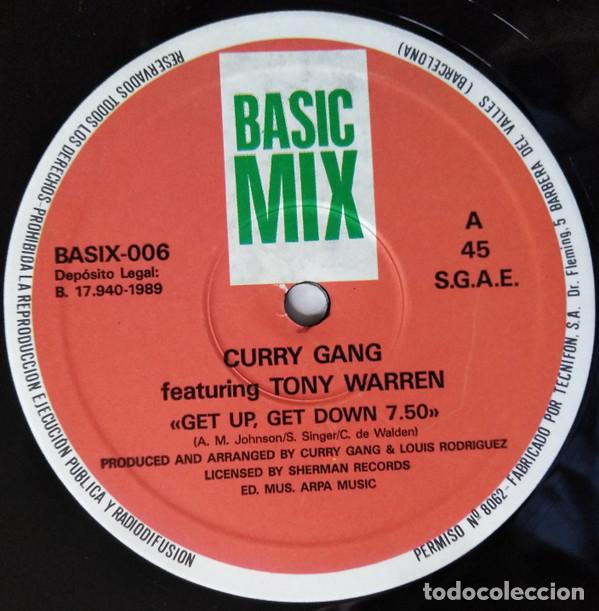 Discos de vinilo: Curry Gang Featuring Tony Warren &lrm;&ndash; Get Up, Get Down MAXI Basic Mix &lrm;&ndash; Basix - 006 - Foto 3
